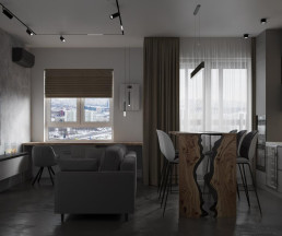 Дизайн-проект двухкомнатной квартиры по адресу: Аминьевское шоссе, дом 4Д корпус 3_2