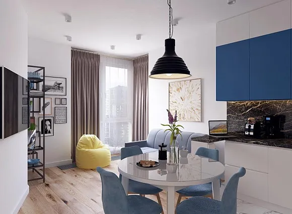 Дизайн-проект студии 45 кв.м в ЖК Новая звезда_2 Дизайн-проект студии 45 кв.м в ЖК Новая звезда